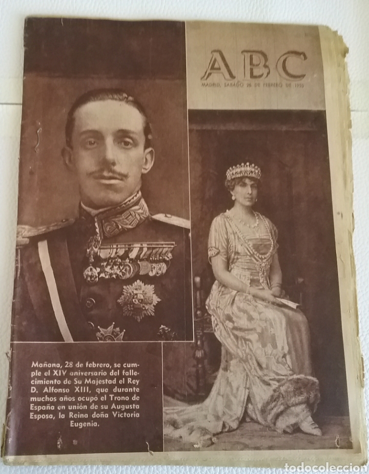 Coleccionismo de Revistas y Peri&oacute;dicos: DIARIO ABC, Madrid, 26 de febrero de 1955.