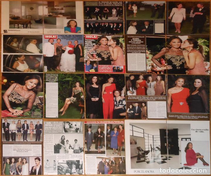 Coleccionismo de Revistas y Peri&oacute;dicos: ISABEL PREYSLER lote prensa 1980s/10s clippings Tamara Falco fotos glamour revista