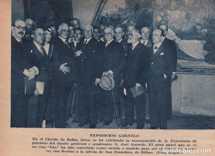 Coleccionismo de Revistas y Peri&oacute;dicos: Exposici&oacute;n del pintor Garnelo en el C&iacute;rculo de Bellas Artes, mosaico  iglesia San Francisco -1934