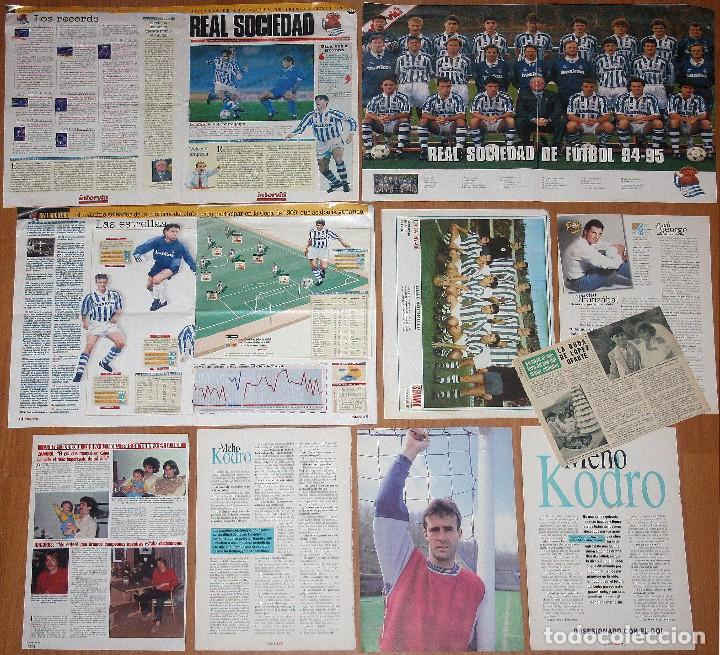 Collection Magazines and Newspapers: REAL SOCIEDAD lote prensa 1960s/90s F&uacute;tbol Kodro L&oacute;pez Ufarte clippings fotos revista poster