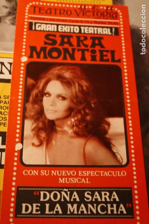 Coleccionismo de revistas y peri&oacute;dicos: FOLLETO TRIPTICO SARA MONTIEL TEATRO VICTORIA  1981