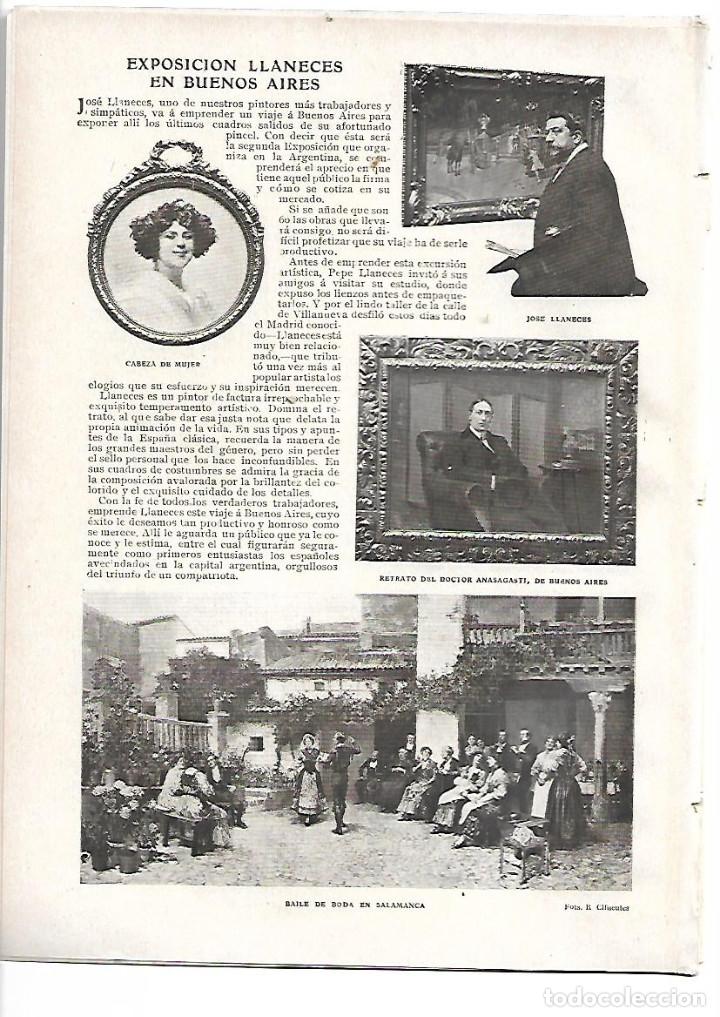 Coleccionismo de Revistas y Peri&oacute;dicos: A&Ntilde;O 1909 PINTURA LLANECES VELAZQUEZ ESTEVAN EXPOSICION VALENCIA POESIA EL GALLO GIL PARRADO