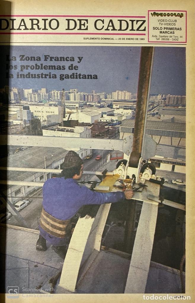 Coleccionismo de Revistas y Periódicos: SUPLEMENTO DEL DIARIO DE CADIZ. 56 NUMEROS ENCUADERNADOS. DE ENERO A DICIEMBRE DE 1983. VER FOTOS - Foto 6 - 186714847