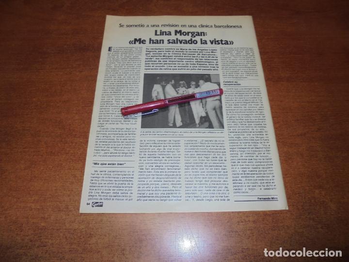 Coleccionismo de Revistas y Peri&oacute;dicos: CLIPPING 1985: LINA MORGAN