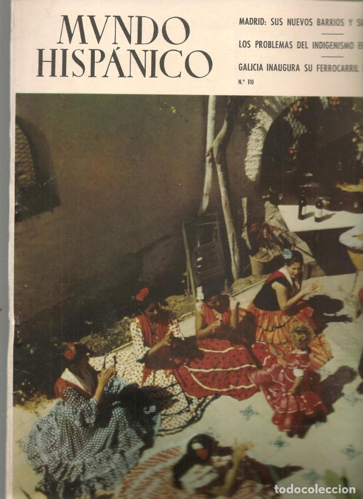 Coleccionismo de Revistas y Peri&oacute;dicos: MUNDO HISP&Aacute;NICO. N&ordm; 110. MADRID. PUBLICIDAD: VESPA. MAYO,1957.(B/A57)