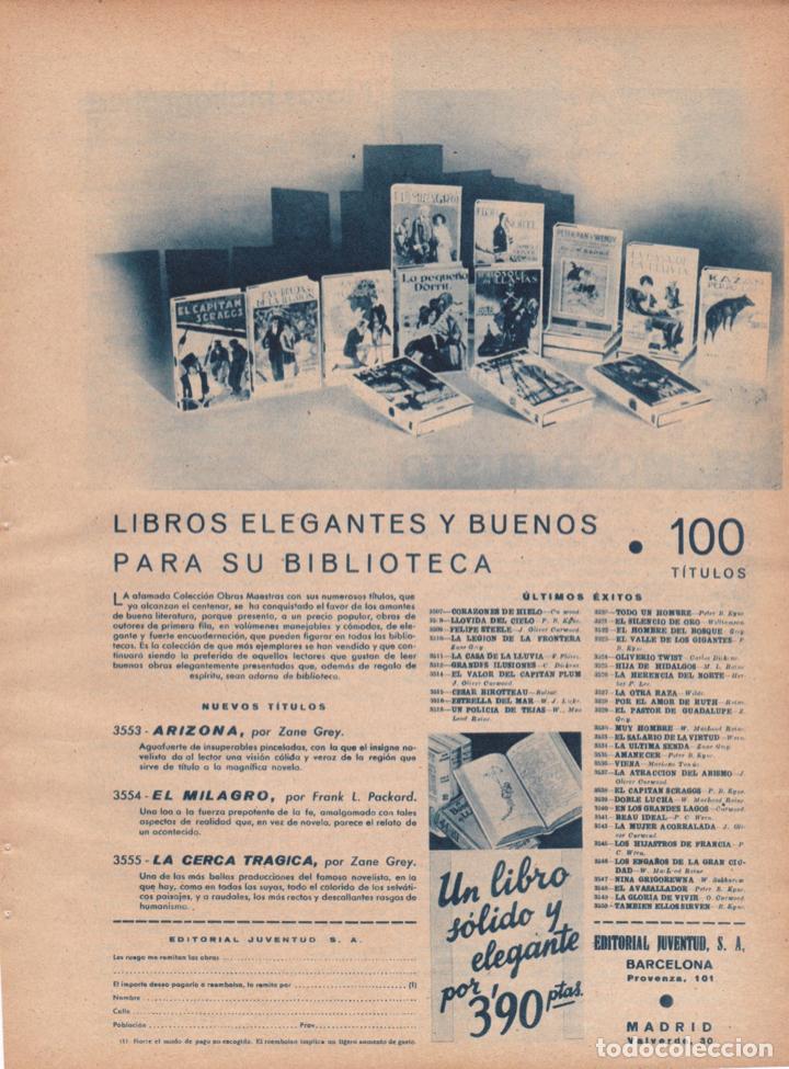 Coleccionismo de Revistas y Peri&oacute;dicos: Publicidad libros editorial Juventud - 1934