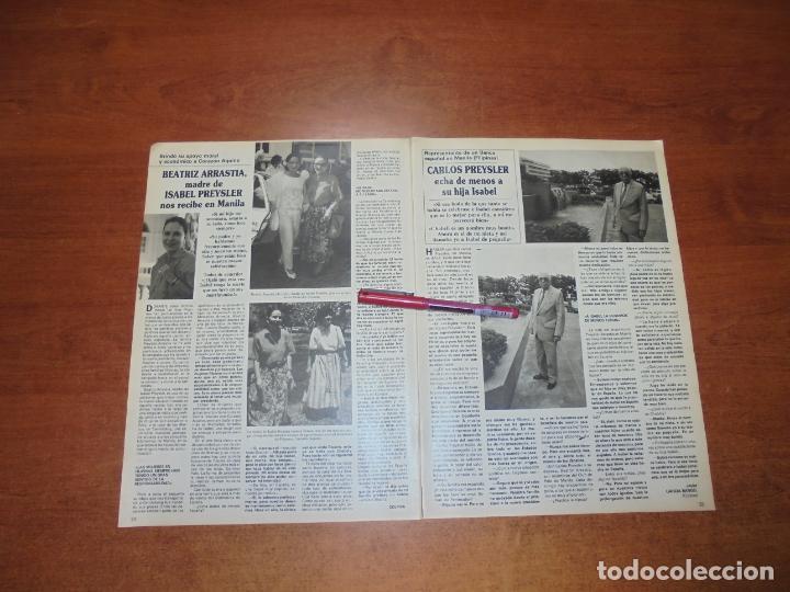 Coleccionismo de Revistas y Peri&oacute;dicos: CLIPPING 1986: ENTREVISTA A LOS PADRES DE ISABEL PREYSLER EN MANILA.