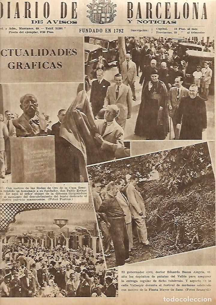 Coleccionismo de Revistas y Peri&oacute;dicos: A&Ntilde;O 1949 MASNOU PABLO ESTAPE MARISTANY SANTS SARDANAS PUBLICIDAD RADIO MARCONI SAIZ DE CARLOS ELIXIR