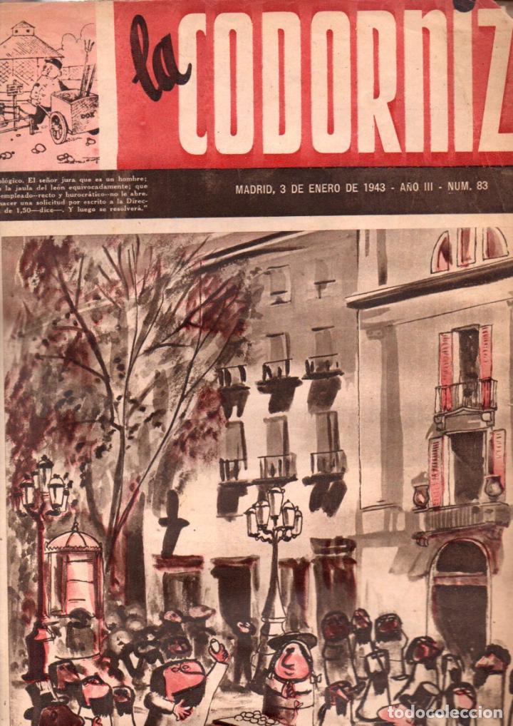 Coleccionismo de Revistas y Peri&oacute;dicos: LA CODORNIZ N&ordm; 83 - 3 enero 1943