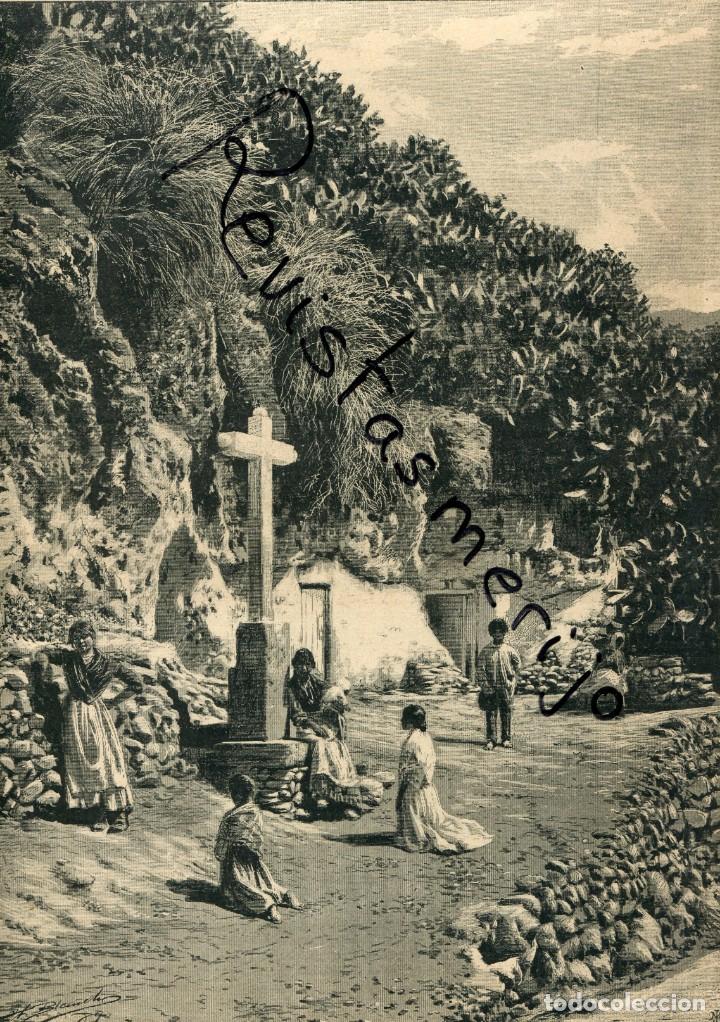 Coleccionismo de revistas y peri&oacute;dicos: REVISTA 1889 CUEVAS DE GITANOS EN EL CAMINO DEL SACRO-MONTE DE GRANADA  FRANCISCO VINEA