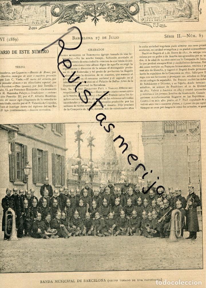 Coleccionismo de revistas y peri&oacute;dicos: REVISTA 1889 BANDA MUNICIPAL DE BARCELONA ARZOBISPO FRAY HERNANDO DE TALAVERA 1495 GRANADA