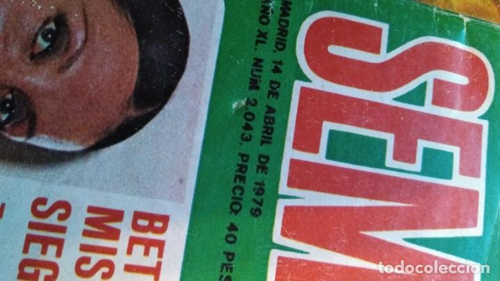 Coleccionismo de Revistas y Peri&oacute;dicos: REVISTA SEMANA 2043 BETTY MISSIEGO, LOS GOLFOS 1979