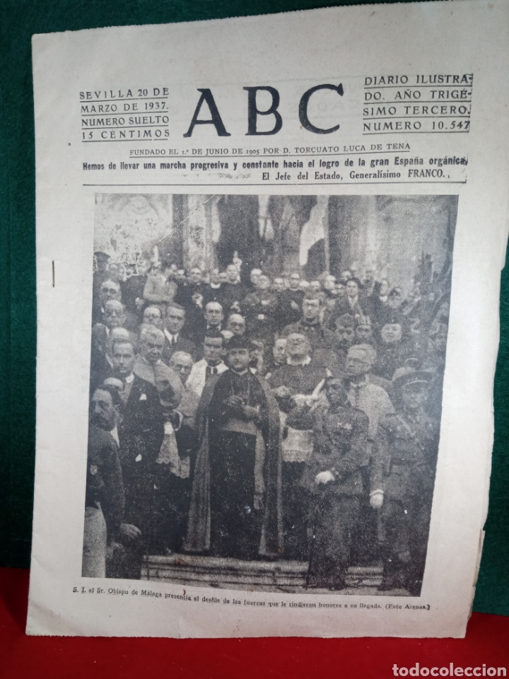 Coleccionismo de Revistas y Peri&oacute;dicos: Abc Sevilla 20 de Marzo 1937