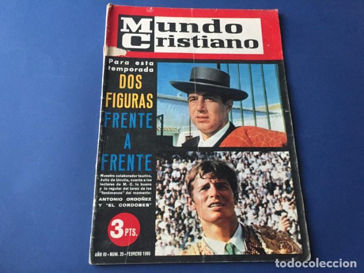 Coleccionismo de revistas y peri&oacute;dicos: REVISTA MUNDO CRISTIANO FEBRERO 1965 ANTONIO ORDO&Ntilde;EZ EL CORDOBES LUIS GARDEY YAUYOS CINE EL CARDENAL