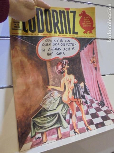 Coleccionismo de Revistas y Peri&oacute;dicos: REVISTA DECANA DE LA PRENSA HUMORISTICA LA CODORNIZ N&ordm; 1800 A&Ntilde;O 1976