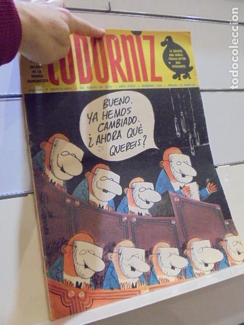 Coleccionismo de Revistas y Peri&oacute;dicos: REVISTA DECANA DE LA PRENSA HUMORISTICA LA CODORNIZ N&ordm; 1728 A&Ntilde;O 1975