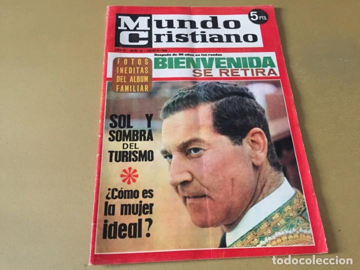 Coleccionismo de Revistas y Peri&oacute;dicos: REVISTA MUNDO CRISTIANO AGOSTO 1966 ANTONIO BIENVENIDA TURISMO CINE ZAMPO Y YO ANA BELEN