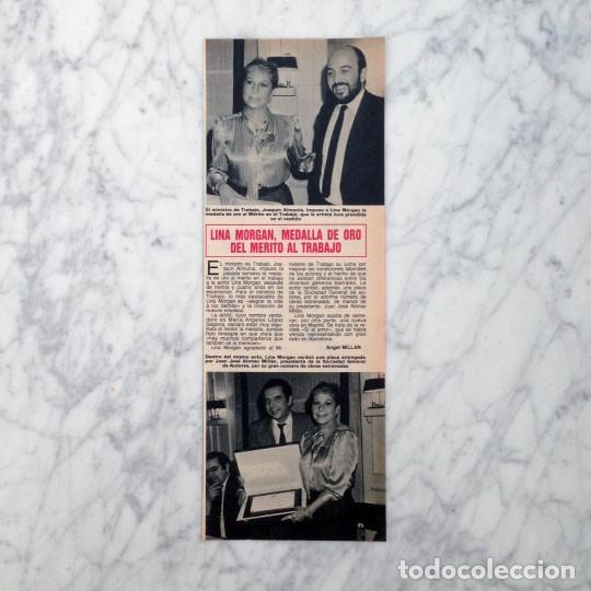 Coleccionismo de Revistas y Peri&oacute;dicos: RECORTE - LINA MORGAN - 1985