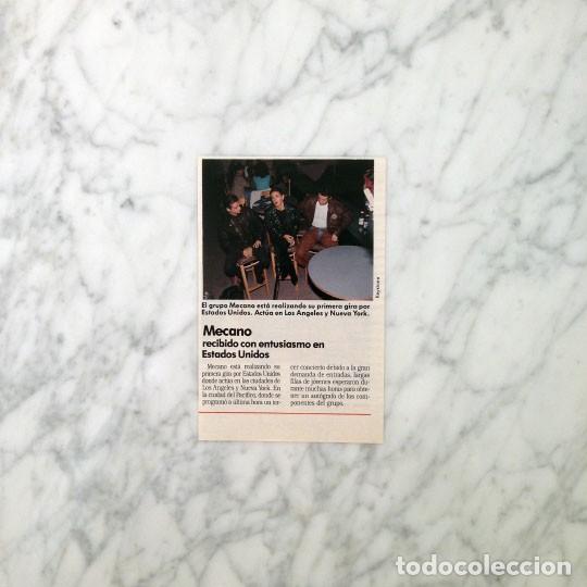 Coleccionismo de Revistas y Peri&oacute;dicos: RECORTE - MECANO - 1989