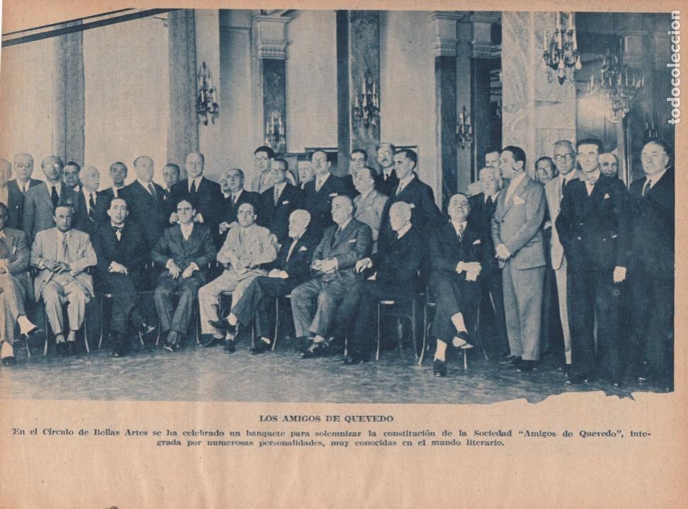 Coleccionismo de Revistas y Peri&oacute;dicos: Banquete de la Sociedad Amigos de Quevedo en el C&iacute;rculo de Bellas Artes -1934