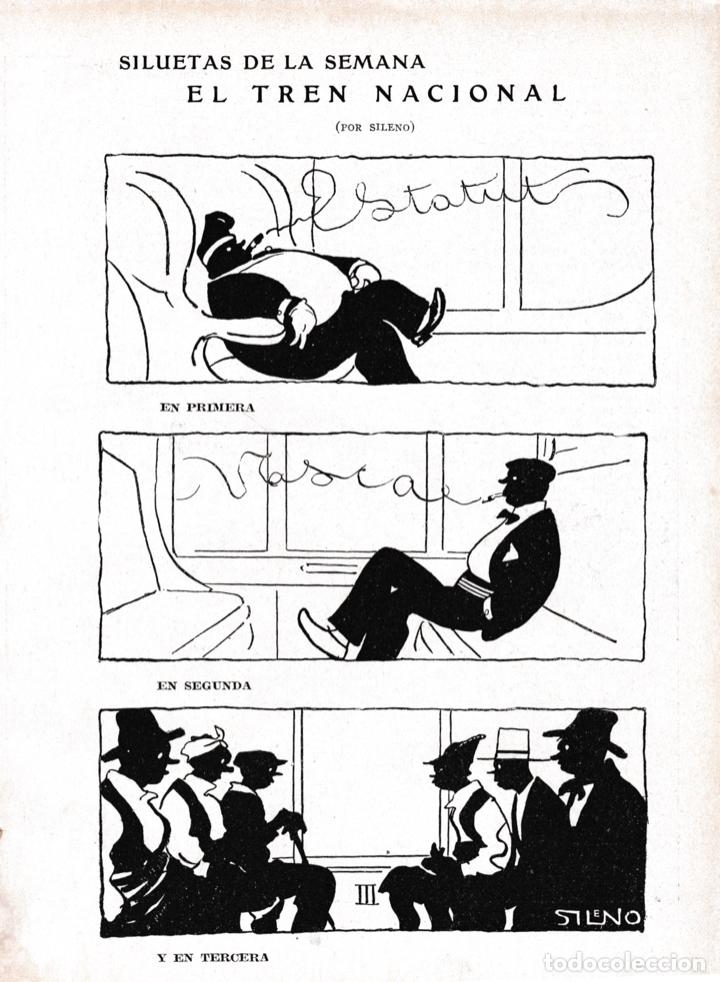 Collectionnisme de Revues et Journaux: El tren nacional / p&aacute;gina de humor por Sileno -1934