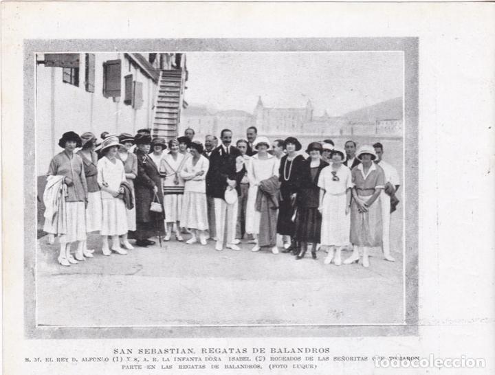 Coleccionismo de revistas y peri&oacute;dicos: * SAN SEBASTI&Aacute;N * Regatas de balandros, rey Alfonso XIII, infanta Isabel - 1920