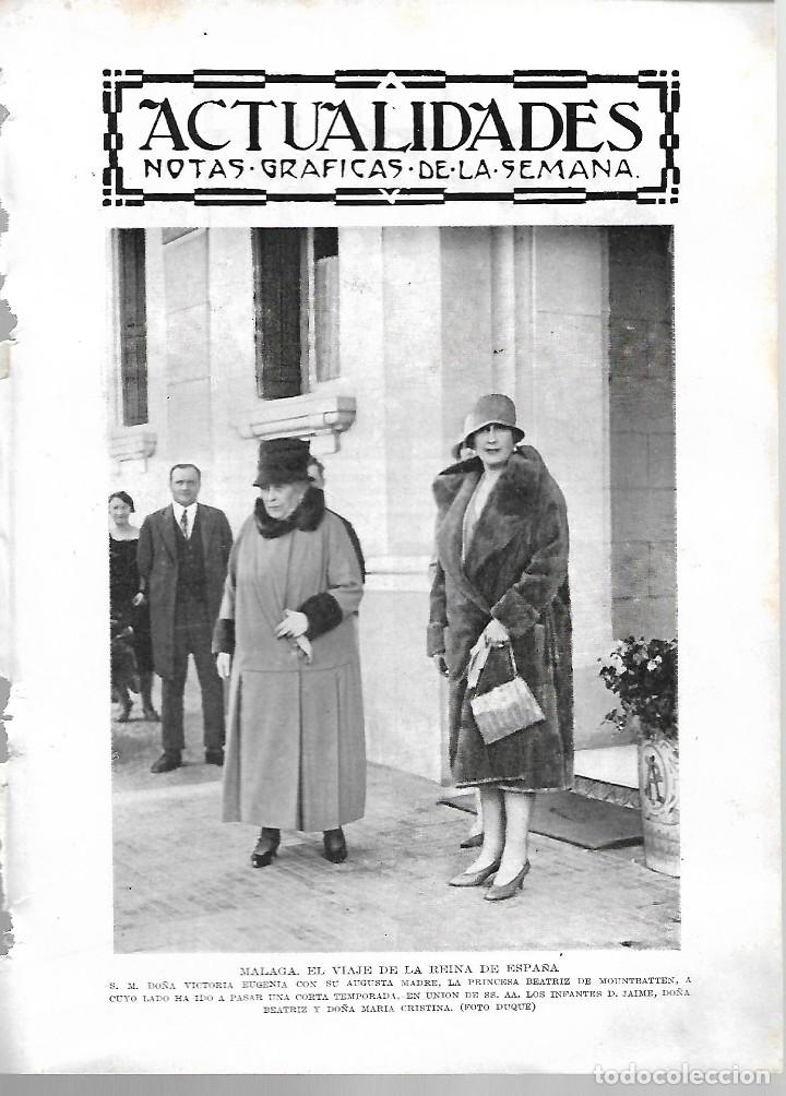 Collezionismo di Riviste e Giornali: BYN 4 MAR 1928.N&ordm;1920. MALAGA VIAJE REINA VICTORIA EUGENIA.  FOTO WENCESLAO F. FLORES ZAMACOIS.
