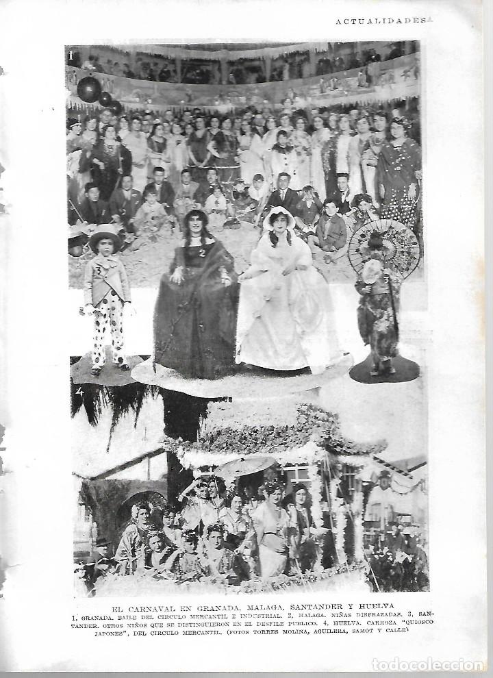 Collezionismo di Riviste e Giornali: BYN 4 MAR 1928.N&ordm;1920. CARNAVAL GRANADA MALAGA SANTANDER HUELVA BUQUES CERVANTES Y GARAY. R CUENCA