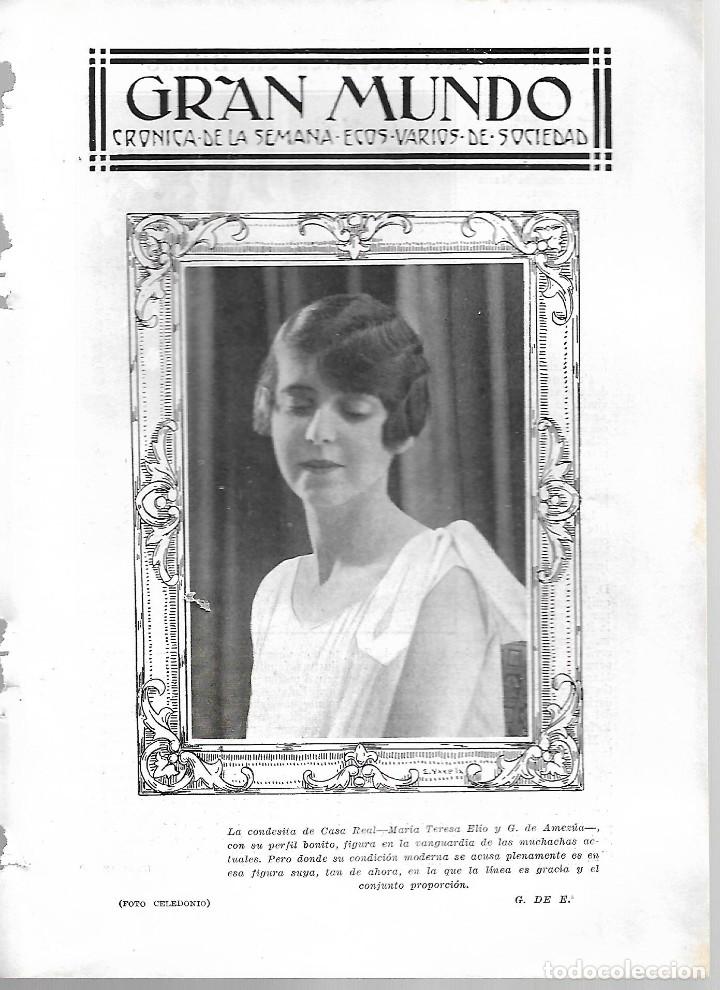 Collezionismo di Riviste e Giornali: BYN 4 MAR 1928.N&ordm;1920.CONDESA CASA REAL TERESA ELIO.BODA  M CONCEPCION EULATE Y JOSE MARIA URQUIJO