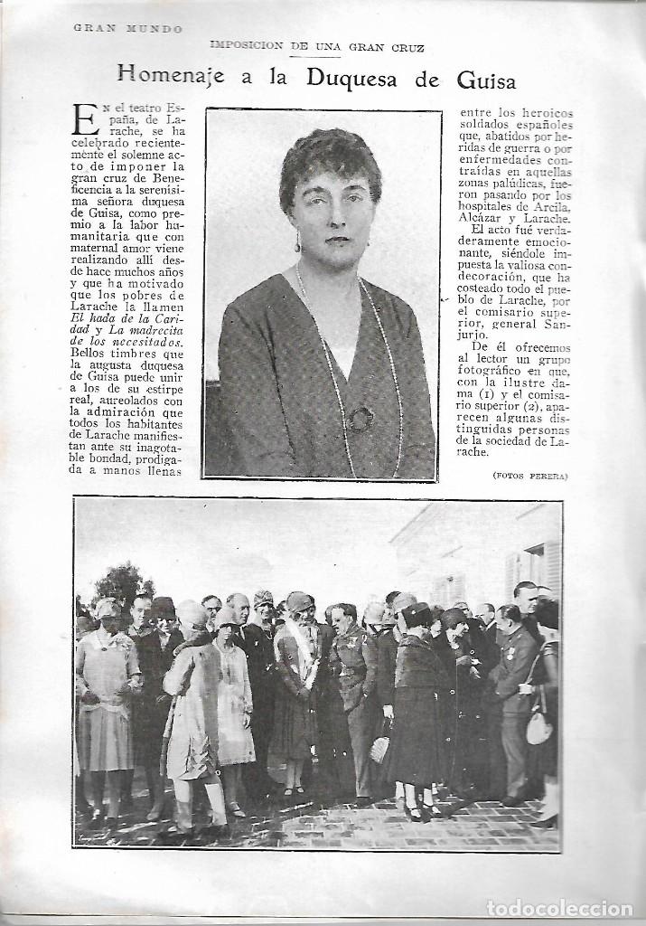 Collectionnisme de Revues et Journaux: BYN 4 MAR 1928.N&ordm;1920. OBRERAS ARISTOCRATICAS POR MONTE-CRISTO. HOMENAJE DUQUESA DE GUISA