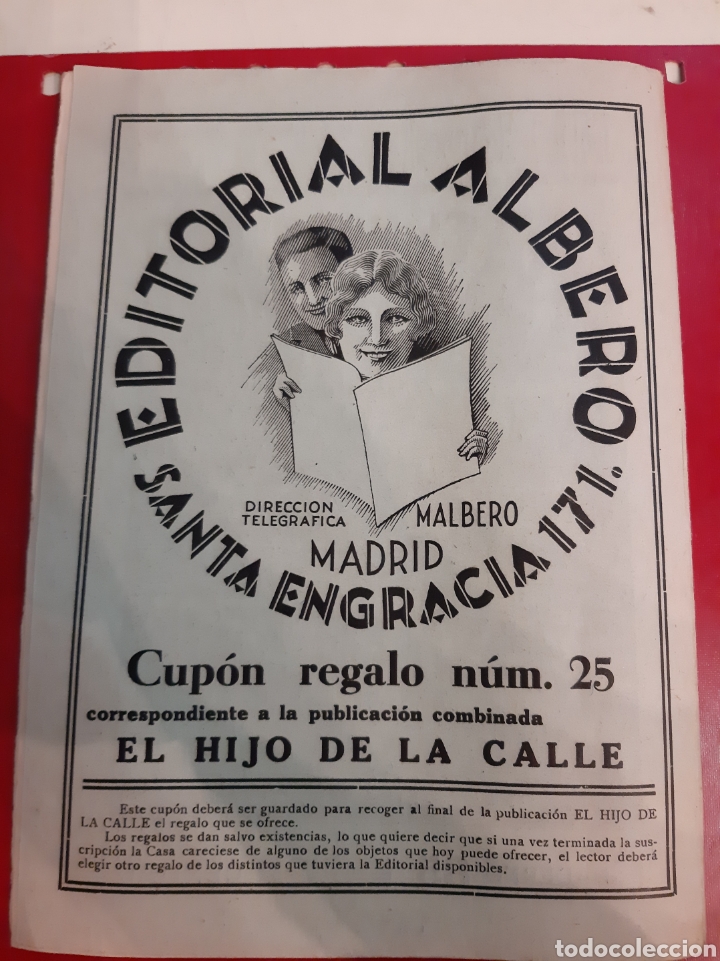 Colecionismo de Revistas e Jornais: 1929 Editorial Miguel Alberto Madrid.Hijode la Calle capituloXXV