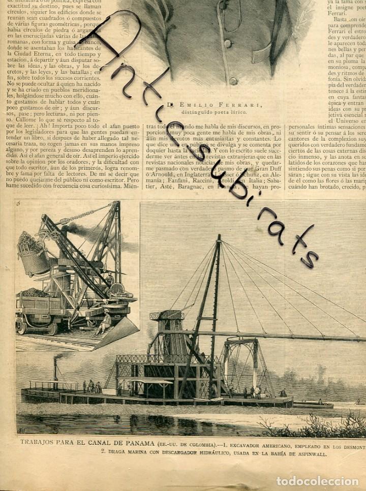 Coleccionismo de revistas y peri&oacute;dicos: REVISTA ENTERA A&Ntilde;O 1884 EMILIO FERRARI CANAL DE PANAMA ESTUDIO OPTICO DE LOS MICROBIOS GATNER PE&Ntilde;A