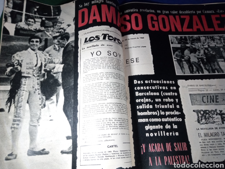 Coleccionismo de revistas y peri&oacute;dicos: Toros. Damaso Gonz&aacute;lez. Revista el Ruedo