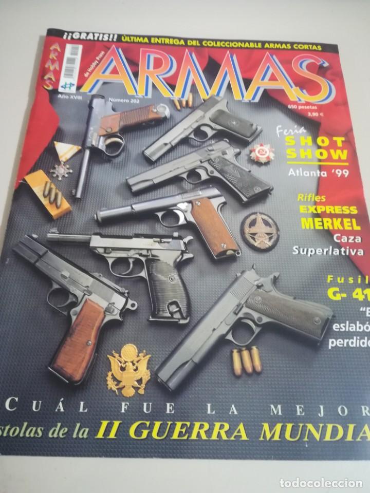Collectionnisme de Revues et Journaux: REVISTA ARMAS N&ordm; 202 EN BUEN ESTADO CON FICHAS EN EL INTERIOR