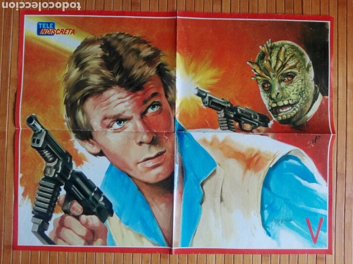 Collezionismo di Riviste e Giornali: Poster Tele Indiscreta Serie V Los Visitantes y John Taylor de Duran Duran - A&ntilde;os 80