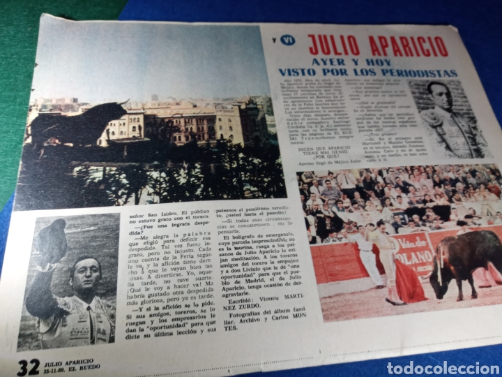 Coleccionismo de revistas y peri&oacute;dicos: Julio Aparicio. Revista el Ruedo