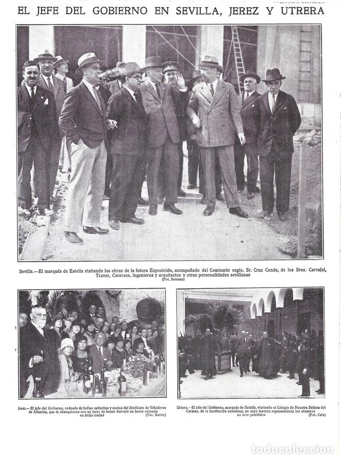 Coleccionismo de Revistas y Peri&oacute;dicos: 1928 HOJA REVISTA SEVILLA OBRAS EXPOSICI&Oacute;N GENERAL PRIMO DE RIVERA, CRUZ CONDE, CARVAJAL, TRAVER, CA