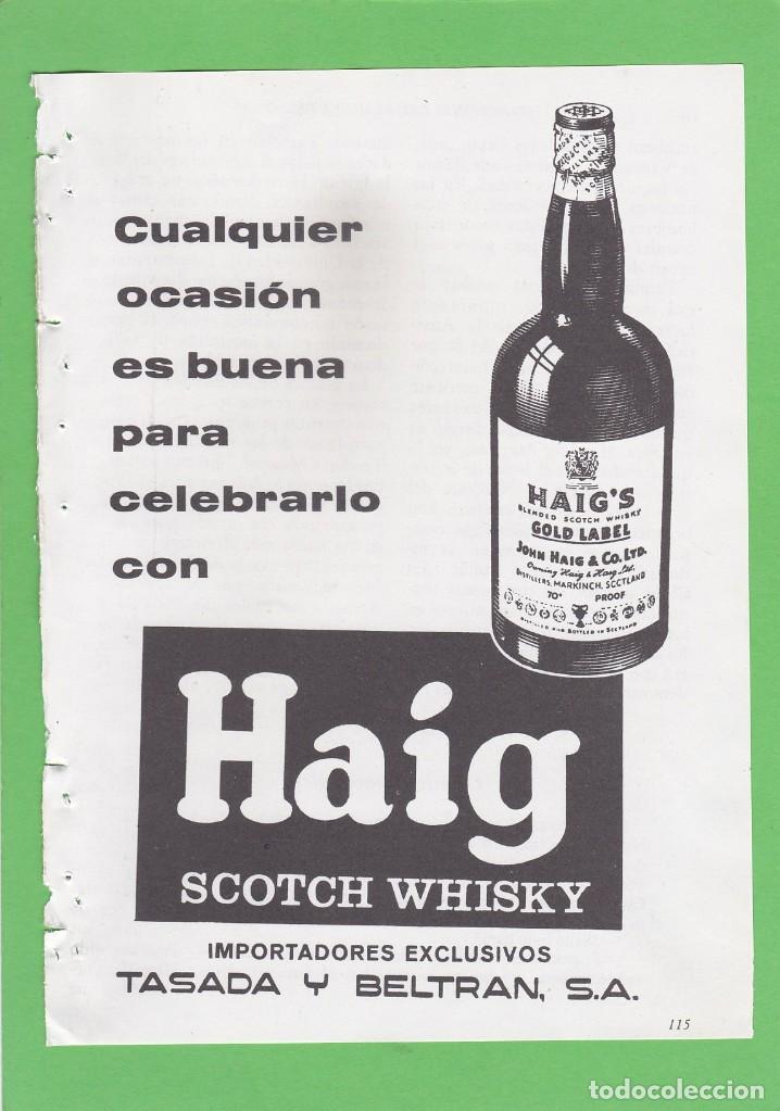 Coleccionismo de Revistas y Peri&oacute;dicos: PUBLICIDAD T 1963. ANUNCIO HAIG SCOTCH WHISKY