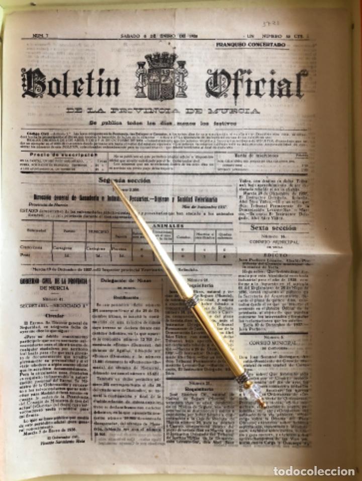 Collectionnisme de Revues et Journaux: MURCIA- GUERRA CIVIL- BOLETIN OFICIAL- CARTAGENA- YECLA- LA UNION- FORTUNA- LORQUI 1.938