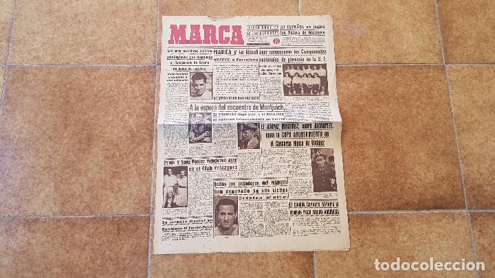 Coleccionismo de Revistas y Peri&oacute;dicos: PERIODICO MARCA (23-06-45) FUTBOL, CICLISMO, GIMNASIA... ESPA&Ntilde;OL, MALLORCA, ZARAGOZA...