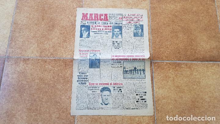 Coleccionismo de Revistas y Peri&oacute;dicos: PERIODICO MARCA (07-10-48) FUTBOL, BOXEO, BILLAR, REGATAS... DEP. DE LA CORU&Ntilde;A