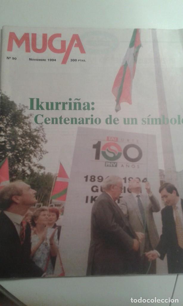 Coleccionismo de Revistas y Peri&oacute;dicos: MUGA N&ordm; 90 NOVIEMBRE 1994. IKURRI&Ntilde;A 100 A&Ntilde;OS. EL PRIMER BATZOKI. TXOMIN AGIRRE. UNAMUNO SOCIALISTA