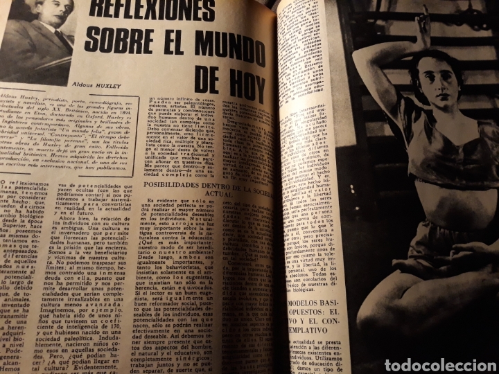 Coleccionismo de Revistas y Peri&oacute;dicos: REFLEXIONES SOBRE EL MUNDO DE HOY . ALDOUS HUXLEY . 6 PAGINAS . A&Ntilde;O 1969