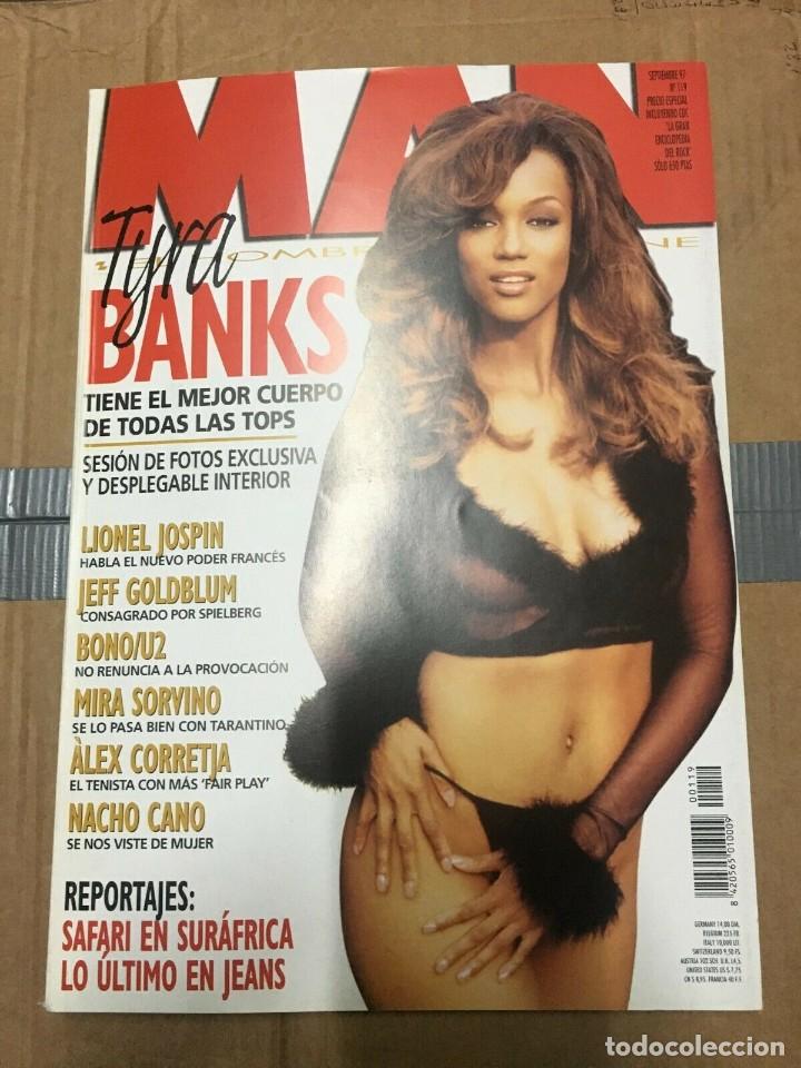 Coleccionismo de Revistas y Peri&oacute;dicos: REVISTA CON POSTER MAN #119 Tyra Banks on Cover U2 Bono Inma del Moral