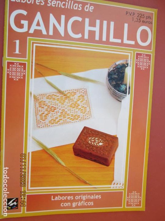 Coleccionismo de Revistas y Peri&oacute;dicos: LABORES SENCILLAS DE GANCHILLO N&ordm; 1 - LABORES ORIGINALES CON GR&Aacute;FICOS...