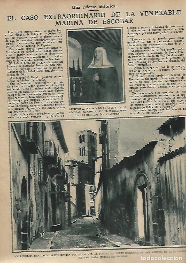 Coleccionismo de Revistas y Peri&oacute;dicos: 1925 VALLADOLID VENERABLE MARINA DE ESCOBAR TEATRO ALCAZAR MADRID PINTURA SANGRONIZ PIPA OPIO CANOVA