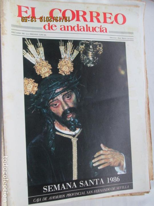 Coleccionismo de Revistas y Peri&oacute;dicos: EL CORREO DE ANDALUCIA , SEMANA SANTA 1986 - MARZO 1986