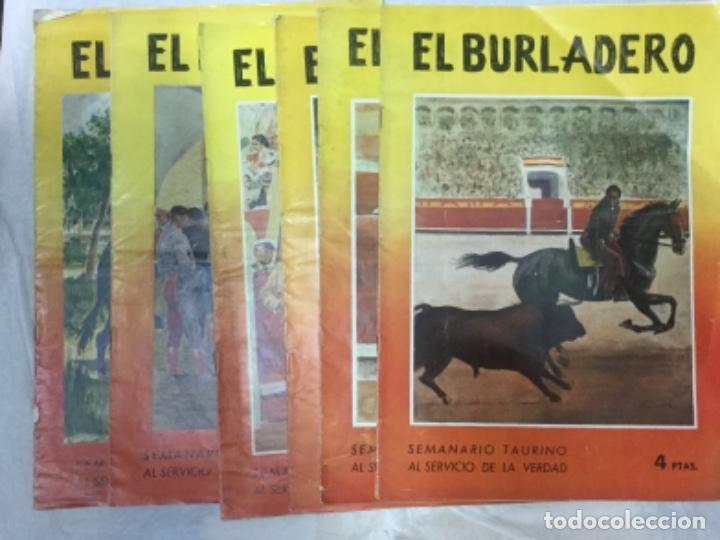Coleccionismo de revistas y peri&oacute;dicos: EL BURLADERO - SEMANARIO TAURINO - 1952 - NUMEROS DEL 1 AL 6 - BUEN ESTADO - 34,5x25cm