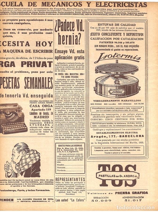 Coleccionismo de Revistas y Peri&oacute;dicos: 1928 HOJA REVISTA PUBLICIDAD ANUNCIO RECORTE DE PRENSA ESTUFA POR CATALIZACI&Oacute;N ISOTERMIS