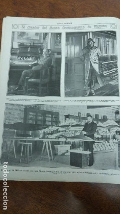 Collection Magazines and Newspapers: PRINCIPE ALBERTO DE MONACO MUSEO OCEANOGRAFICO VISITA MADRID REVISTA A&Ntilde;O 1919